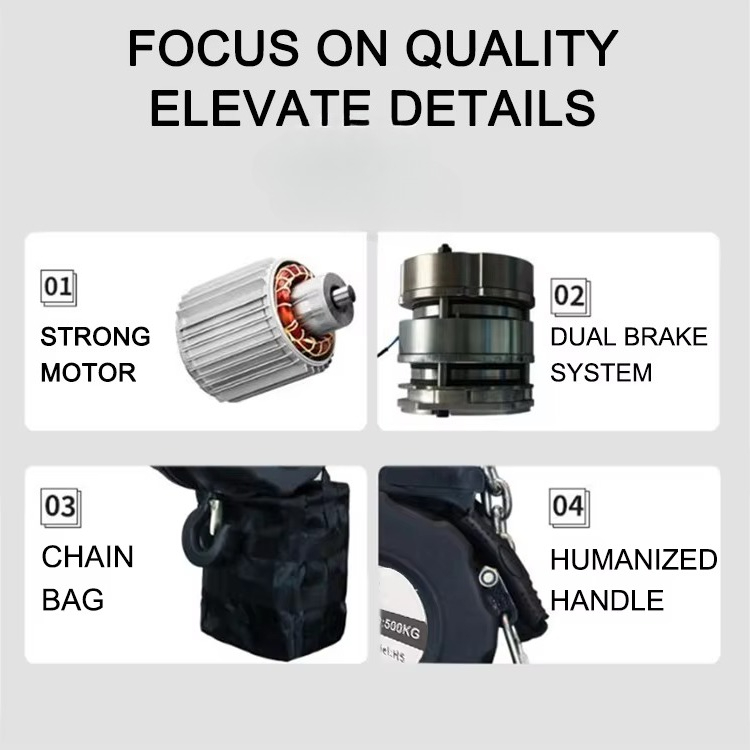 Electric Chain Hoist 500kg 1t  - đánh giá và giá Electric Chain Hoist