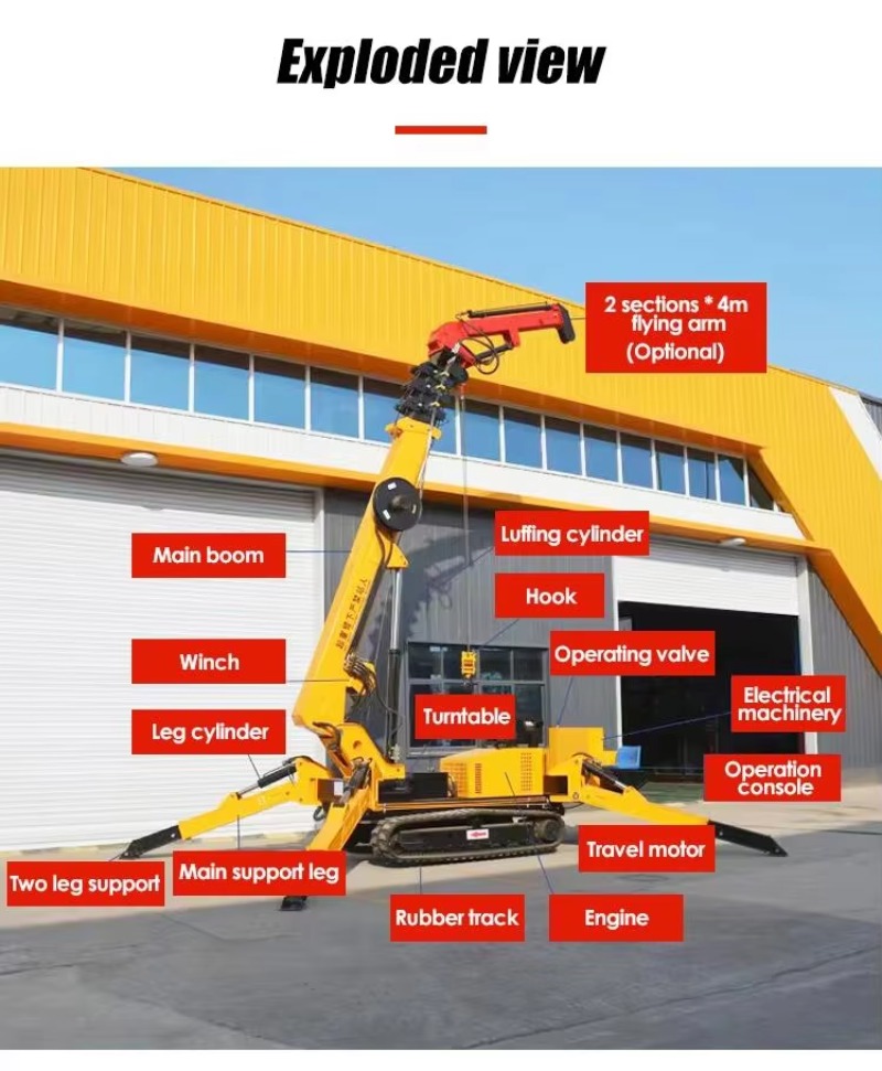 8T Hydraulic Spider Crane Heav - đánh giá và giá Heavy Equipment Lifting