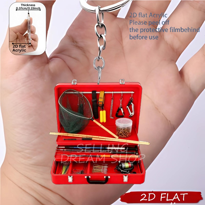 2D Fishing Tool set Keychain C - đánh giá và giá Heavy Equipment Keychain
