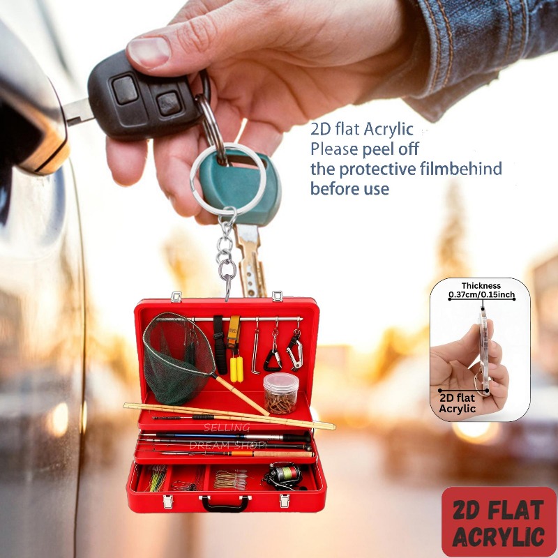 2D Fishing Tool set Keychain C - đánh giá và giá Heavy Equipment Keychain